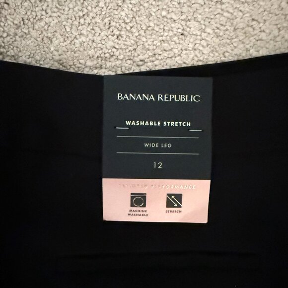 Banana Republic High-Rise Wide-Leg Work Pants – Black – Size 12 – NWT - Picture 2 of 5